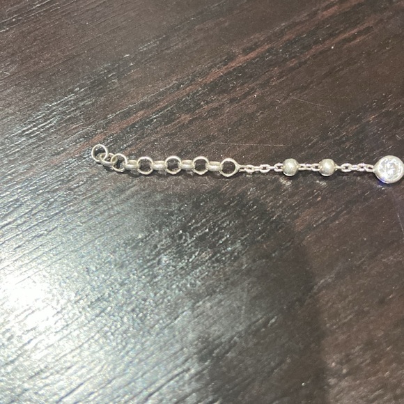 Sterling Silver w/CZ Crucifix Bracelet - Picture 5 of 6